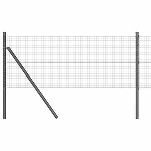 vidaXL Suvirintas vielos tvora žemės tvirtinimas 100 x 0,5 m Pilka