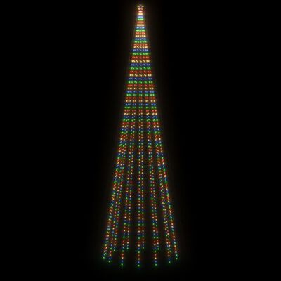 vidaXL Kalėdų eglutė su kuoliuku, 800cm, 1134 įvairių spalvų LED