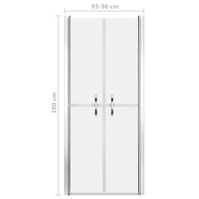 vidaXL Dušo durys, matinės, 96x190cm, ESG