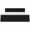 vidaXL Osmanų lova su čiužiniu ir LED Juodas 160x200cm Velvet