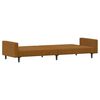 vidaXL Dvivietė sofa-lova su pakoja, rudos spalvos, aksomas