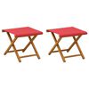 vidaXL Gulintojas 2 pcs Kietas eukalipto medis Raudona