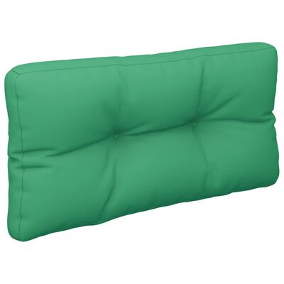 vidaXL Paletės pagalvėlė, žalios spalvos, 80x40x12cm, audinys