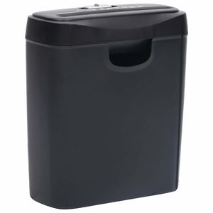 vidaXL Popieriaus smulkintuvas, juodas, 6 lak&scaron;tai, pjaustymas juostom
