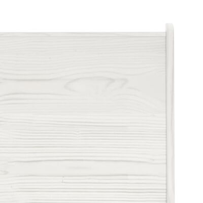 vidaXL Kampinis suoliukas, baltas, 151cm, pušies medienos masyvas