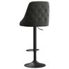 vidaXL Baro taburetės, 2vnt., tamsiai pilkos spalvos, aksomas