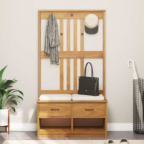 vidaXL salės medis "SANDNES" 87x40x159,5 pušies masyvo