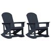 vidaXL Adirondack sūpynės kėdės 2 pcs Tamsiai mėlyna HDPE
