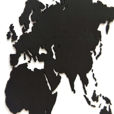 MiMi Innovations Sienos dekoracija-žemėlapis Luxury, juodas, 90x54cm