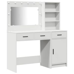 vidaXL Makiažo stalas 2 vnt. Balta 78,5 x 41 x 135 cm Apdirbta mediena