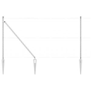 vidaXL Tvorelės stulpas 26 pcs Pilka 3,2 x 3,2 x 185 cm