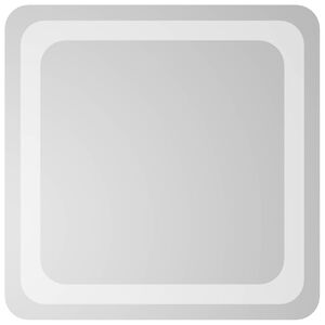 vidaXL LED vonios veidrodis Skaidrus 40 x 40 cm grūdintas stiklas