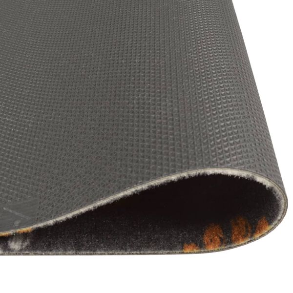 vidaXL Virtuvės kilimėlis, 60x300cm, aksomas, plaunamas, pėdutės