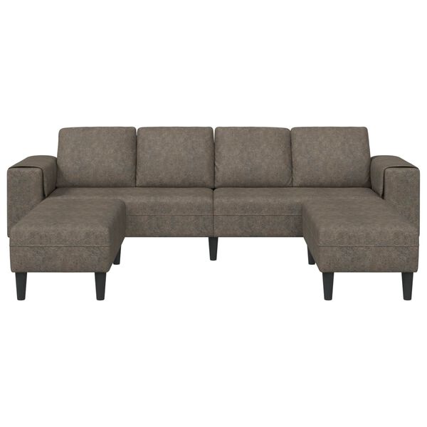 vidaXL Svetainės sofa 3 pcs Tamsiai pilka