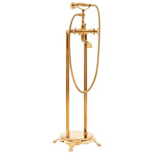 vidaXL Pastatomas vonios mai&scaron;ytuvas, auksinis, 99,5cm, plienas