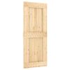 vidaXL Slankios durys NARVIK Natūrali ir juoda 85 x 210 cm (213,5 cm)