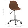 vidaXL Pasukamos valgomojo kėdės, 4vnt., rudos spalvos, audinys