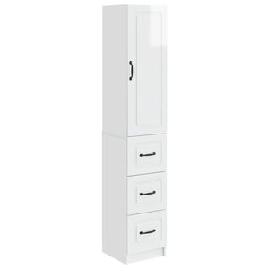 vidaXL Spintelė 2 pcs Itin blizgi balta 33 x 34,5 x 87 cm
