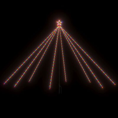 vidaXL Kalėdų eglutės girlianda, 576 įvairiaspalvės LED lemputės, 3,6m