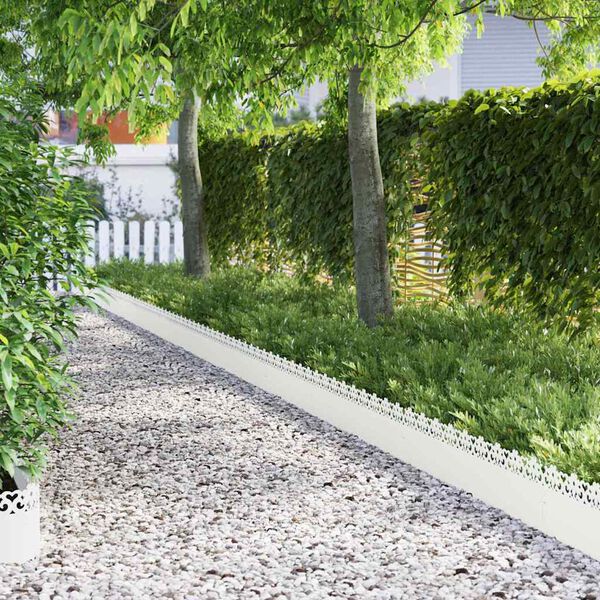 vidaXL Vejos borteliai 20 pcs Balta 103 x 0,05 x 22 cm Plienas