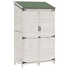 vidaXL Sodo Sandėlys Balta 106 x 56 x 176,5 cm Kietasis pu&scaron;inis medis