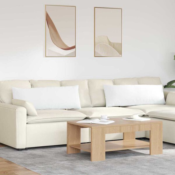vidaXL Sofa Pagalvės 2 pcs Balta 120 x 40 cm audinys