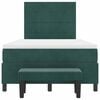 vidaXL Kiemas lova su čiužiniu Tamsiai žalia 120 x 200 cm Aksomas