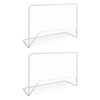 vidaXL Futbolo vartai su tinklu, 2vnt., balta, plienas, 182x61x122cm