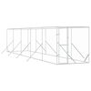 vidaXL Lauko voljeras &scaron;unims, sidabrinis, 2x10x2m, plienas