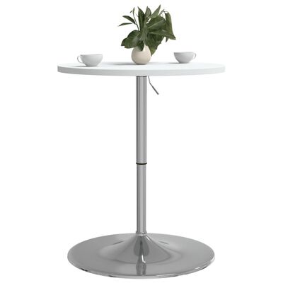 vidaXL Baro stalas, baltas, 60x60x90cm, apdirbta mediena ir plienas