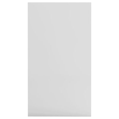 vidaXL Knygų/šoninė spintelė, balta, 50x25x80cm, MDP, labai blizgi