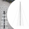 vidaXL LED Kalėdų eglutė su smaigaliais 1534 LED &Scaron;altai Balta 500 cm