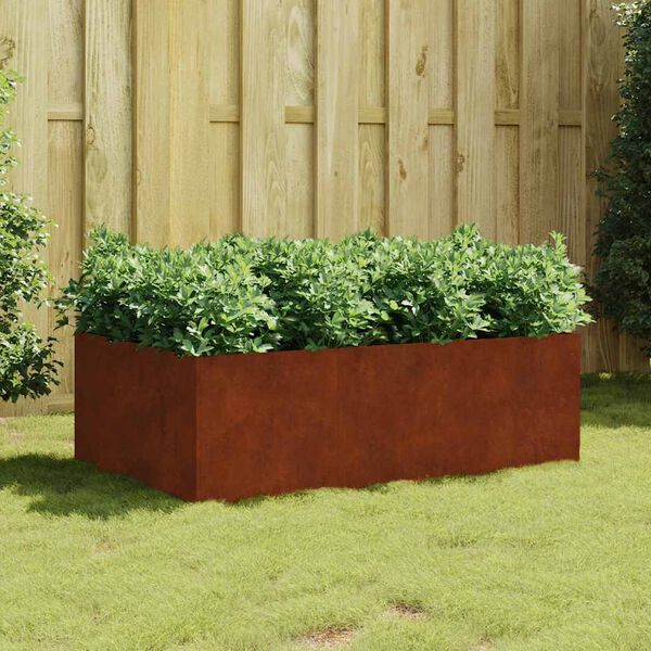vidaXL Auk&scaron;tas sodo lovelis, 120x80x40cm, Corten plienas