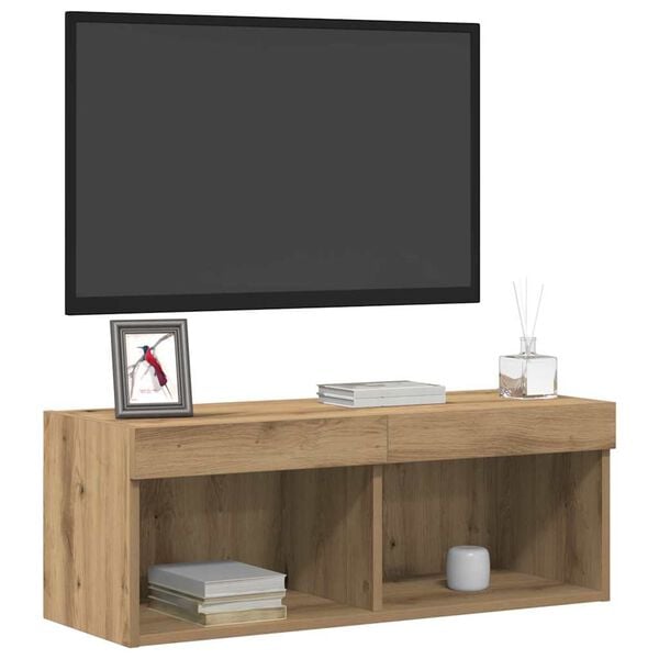 vidaXL TV spintelių komplektas artisano ąžuolo 80 x 30 x 30 cm