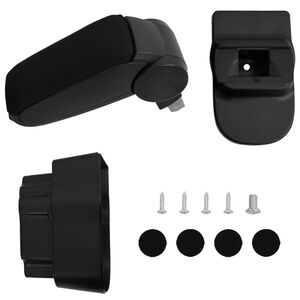 vidaXL Automobilio porankis, juodas, 12x37x(31-48) cm, ABS