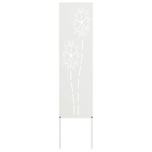 vidaXL Sodo privatumo ekranas &bdquo;Fretwork&ldquo; Balta 32 x 140 cm