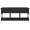 vidaXL Kavos staliukas, juodas, 100x55x50cm, apdirbta mediena/metalas
