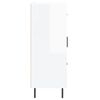 vidaXL &Scaron;oninė spintelė, balta, 69,5x34x90cm, apdirbta mediena, blizgi