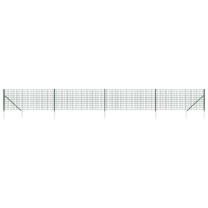 vidaXL Vielinė tinklinė tvora su smaigais, žalios spalvos, 1,1x10m