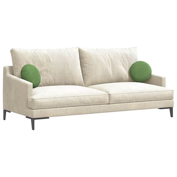 vidaXL Sėdynių pagalvėlės 2 pcs Šviesiai žalia Ø 40 x 13 cm Aksomas