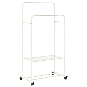 vidaXL Drabužių stovas Balta 80 x 53 x 156 cm
