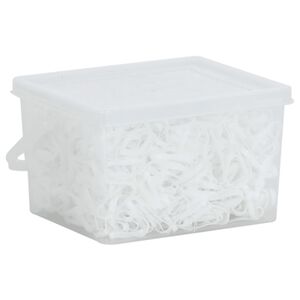 vidaXL Pynimo juostos arkliui, 2500 vnt., baltos, silikoninės