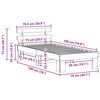 vidaXL Lovos rėmas Natūrali 75 x 190 cm Kietos pu&scaron;ies mediena