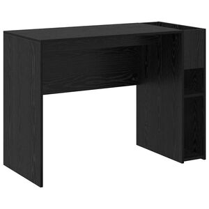 vidaXL Stalas Juodas ąžuolas Apdirbta mediena 109 x 50 x 78 cm