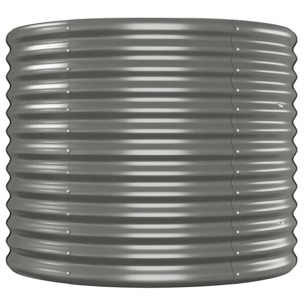 vidaXL Aukštas sodo lovelis, pilkas, 620x80x68cm, plienas