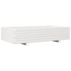 vidaXL Sodo lovelis, baltas, 110x60x26,5cm, pu&scaron;ies medienos masyvas