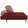 vidaXL Dvivietė sofa-lova su pakoja, vyno raudonos spalvos, audinys