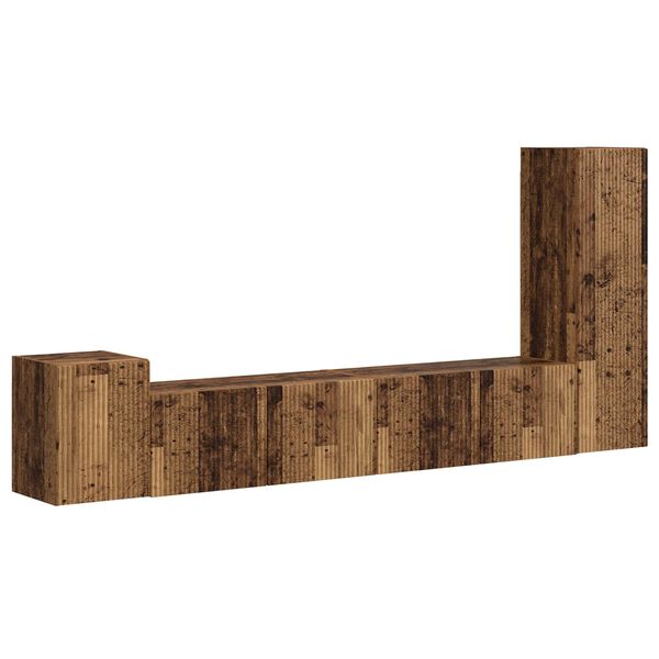 vidaXL TV spintelių komplektas 3 pcs Senas medis Apdirbta mediena