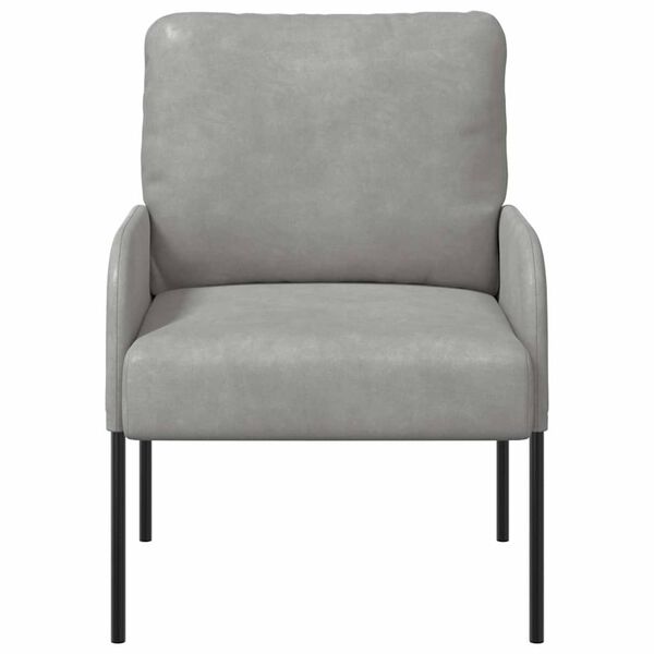 vidaXL Sofos su pagalve 55cm &Scaron;viesiai pilka fanera