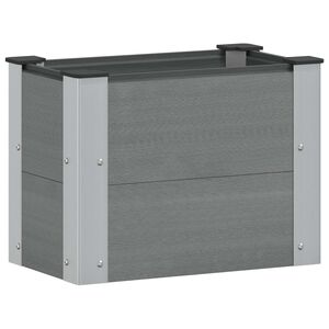 vidaXL Paauk&scaron;tinta sodo lova Pilka 50 x 30 x 36 cm aliuminis